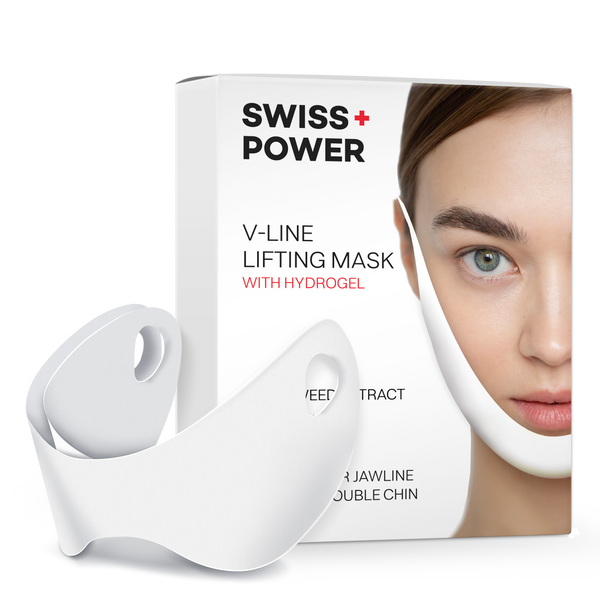 SWISSPOWER V-line Lifting Mask With Hydrogel Double Chin Reducer,  Anti-aging, Anti-wrinkle 